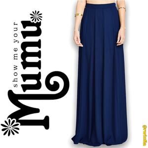 SMYM Show Me Your Mumu Princess Ariel Maxi Skirt High Waisted Size XS Navy